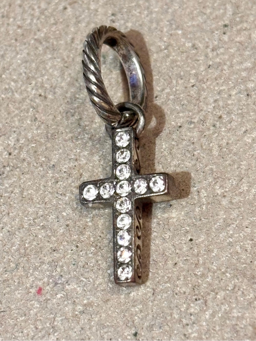 🆕Listing Brighton Starry Night Cross charm in silver Clear crystals on front